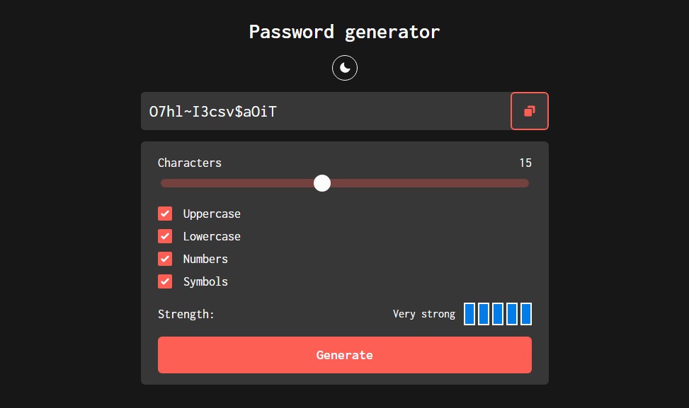 A Secure Password Generator Made With React And Tailwind Css Hot Sex