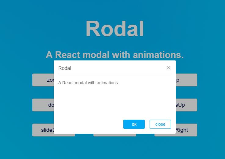 Rodal : A React modal with 