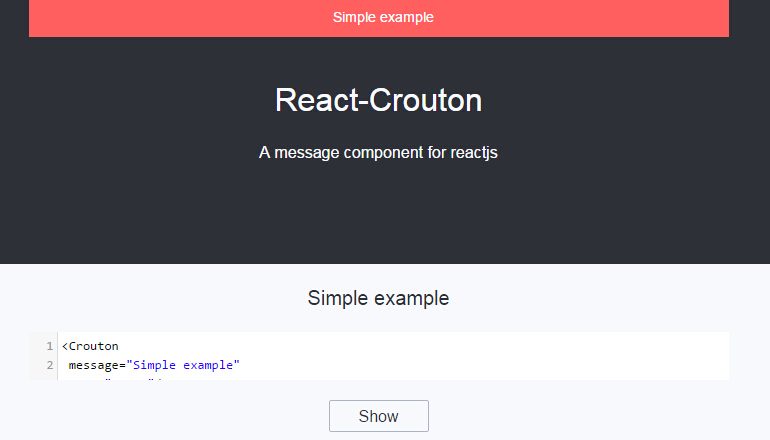 flash message react js