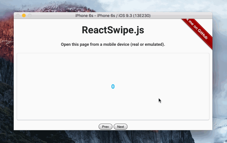 React swipe 