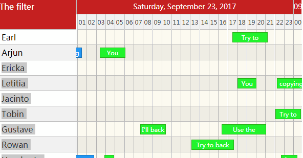 A simple react calendar timeline demo