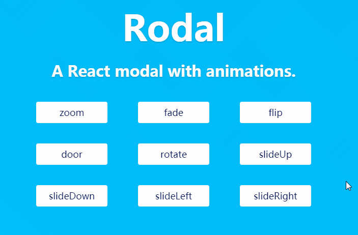 A Nice React modal with animations