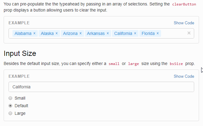 React Typeahead With Bootstrap Styling Codespots