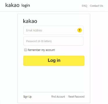 kakaotalk login with number