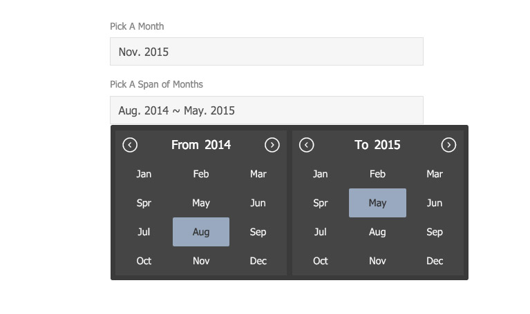 React Month Picker Example