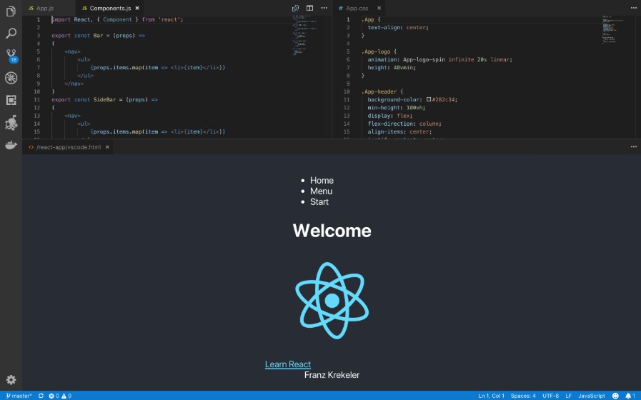 Codepen Development Style For React In Vs Code