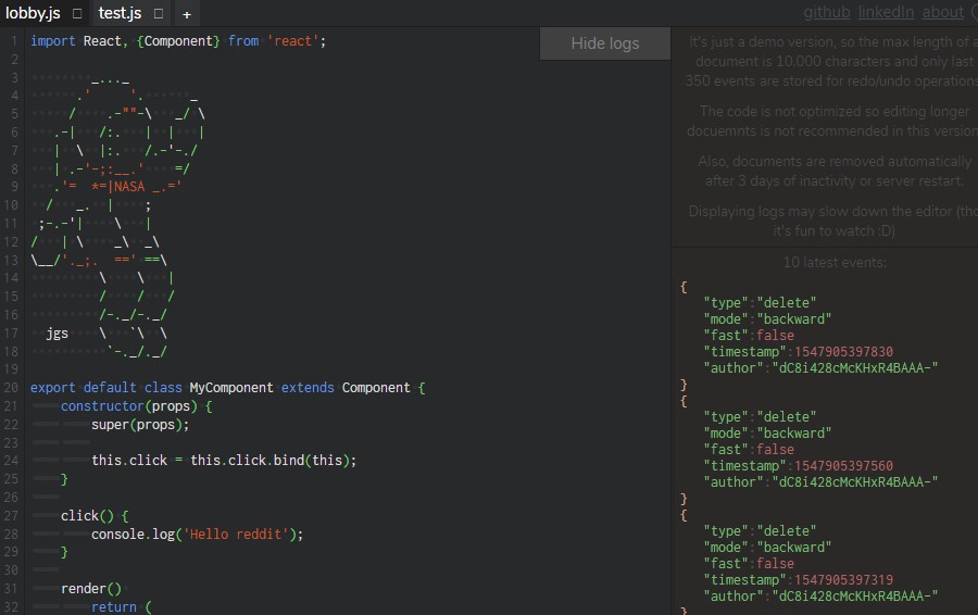 An Online Collaborative Text Editor Based On Event Sourcing Architecture Codespots Com