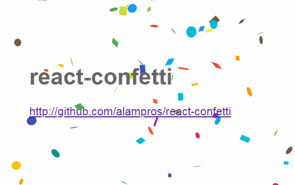 React component to draw confetti for your party