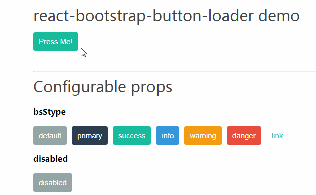 React ButtonLoader with Bootstrap flavor