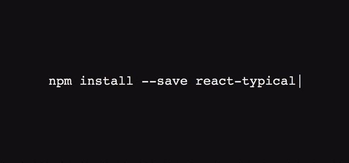 React Animated typing in 400 bytes of JavaScript