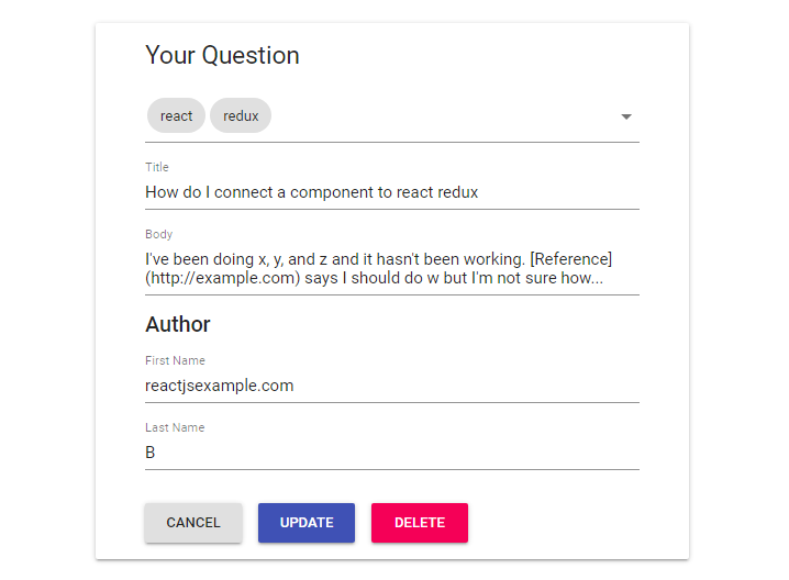 react js contact form example