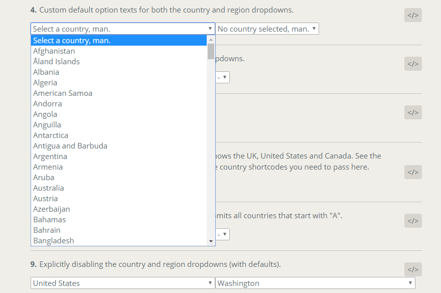 Country Region React Select Boxes For Your Forms