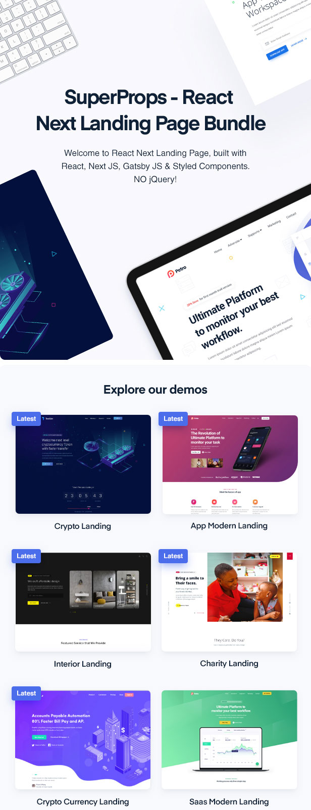 Free React Landing Page Template