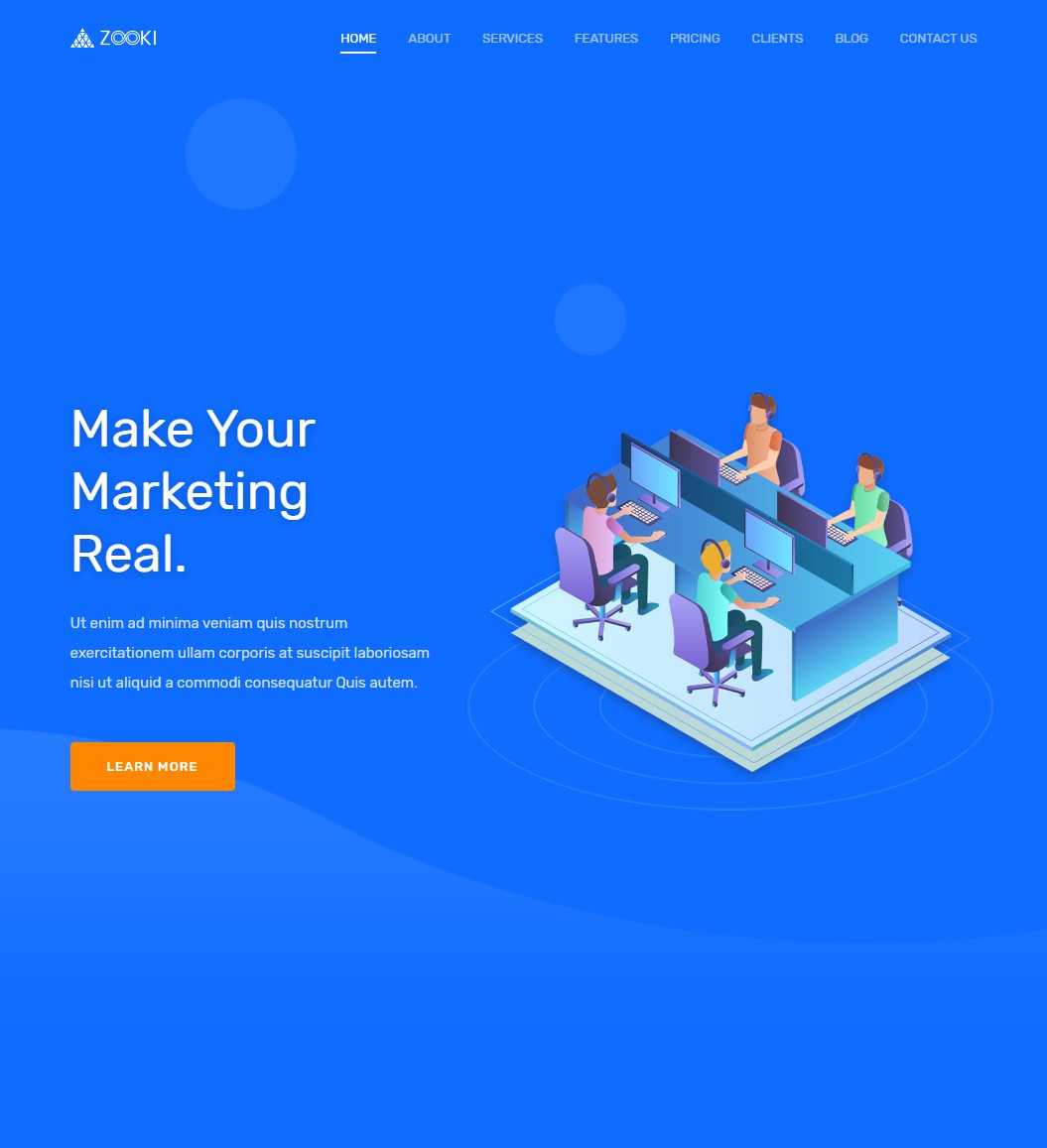 Landing Page React Theme