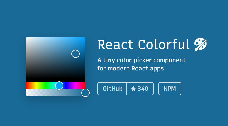 A tiny color picker component for modern React apps