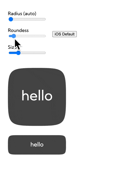 Download iOS like border-radius corners react component