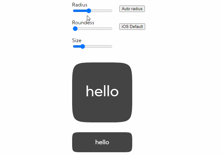 Download iOS like border-radius corners react component