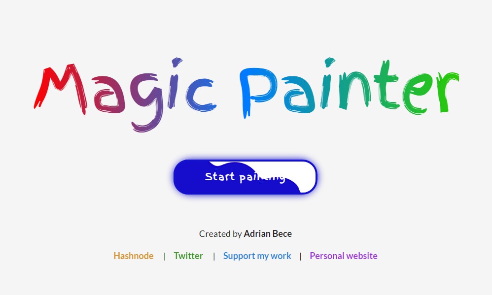 A Simple Magic paint app made with React