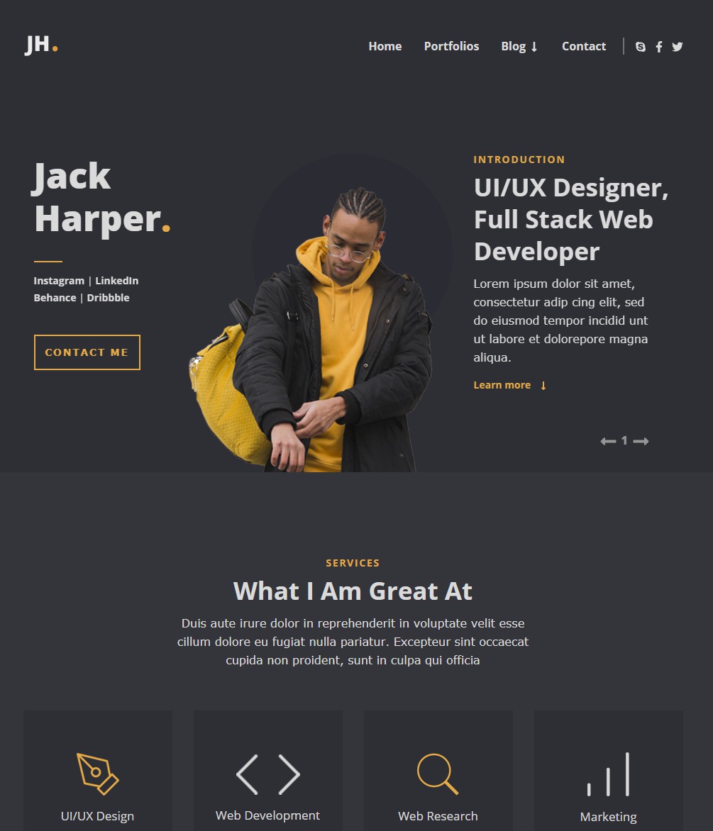 react-portfolio-website-top-20-react-portfolio-page-templates