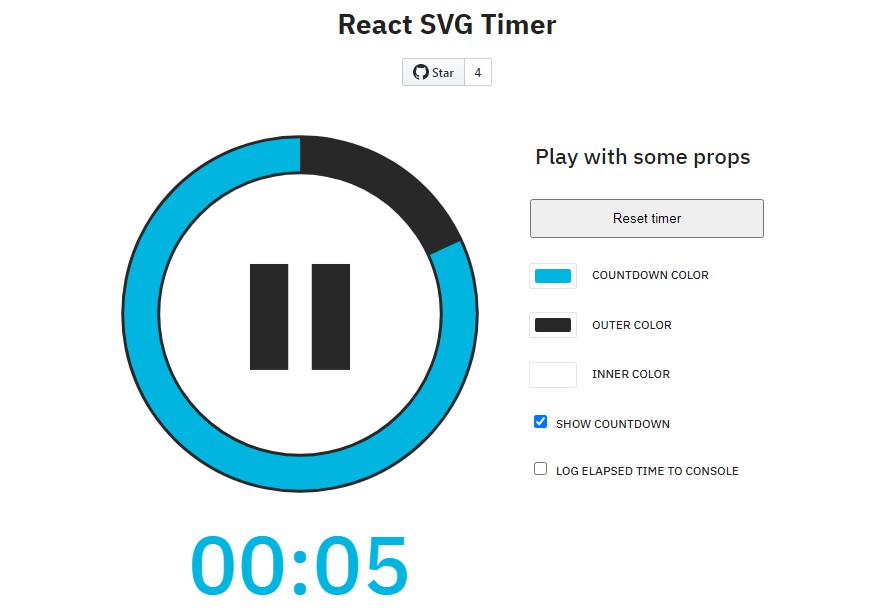 Download An SVG-based visual countdown timer in React