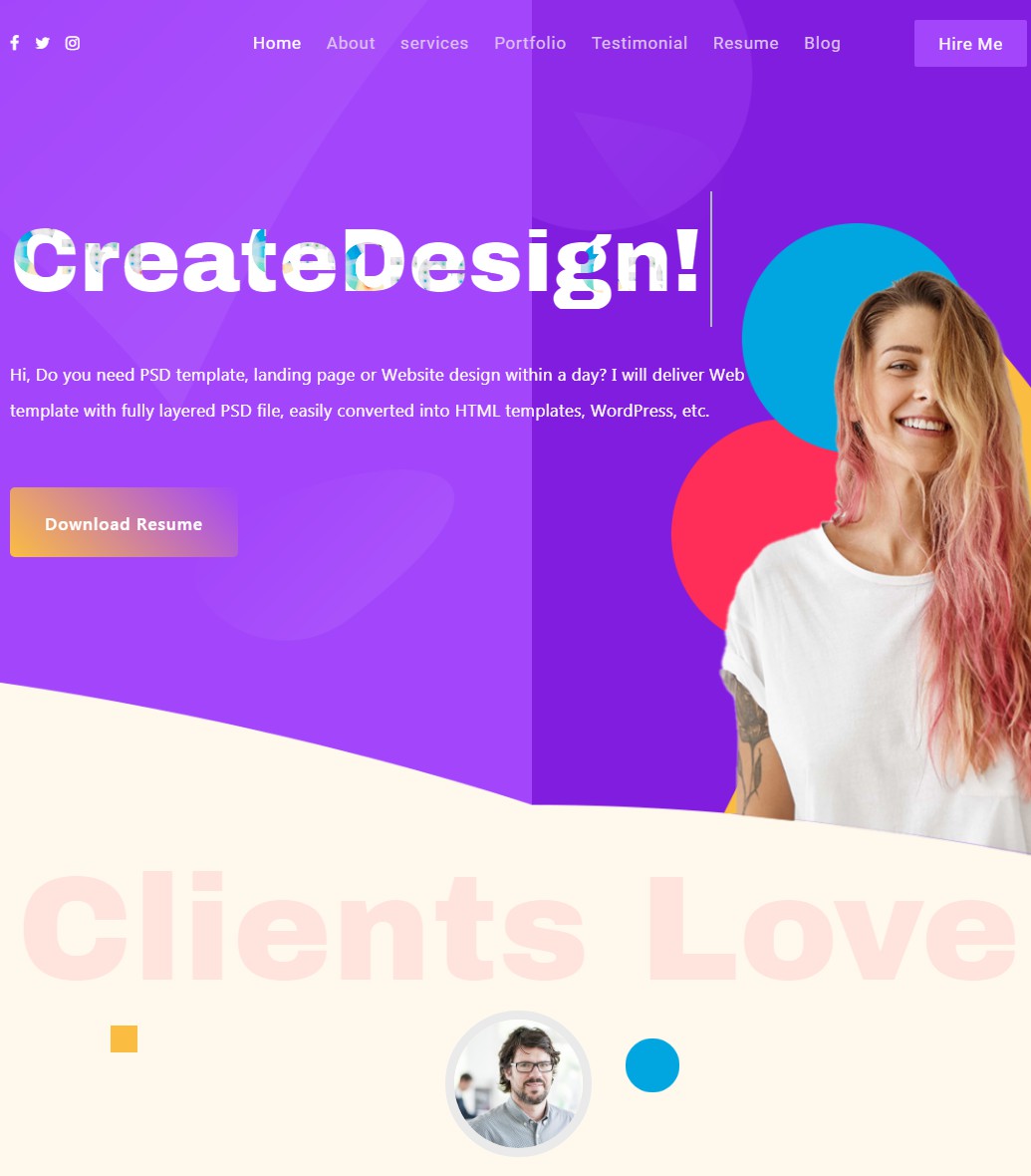 React Portfolio Website Top 20+ React Portfolio Page Templates