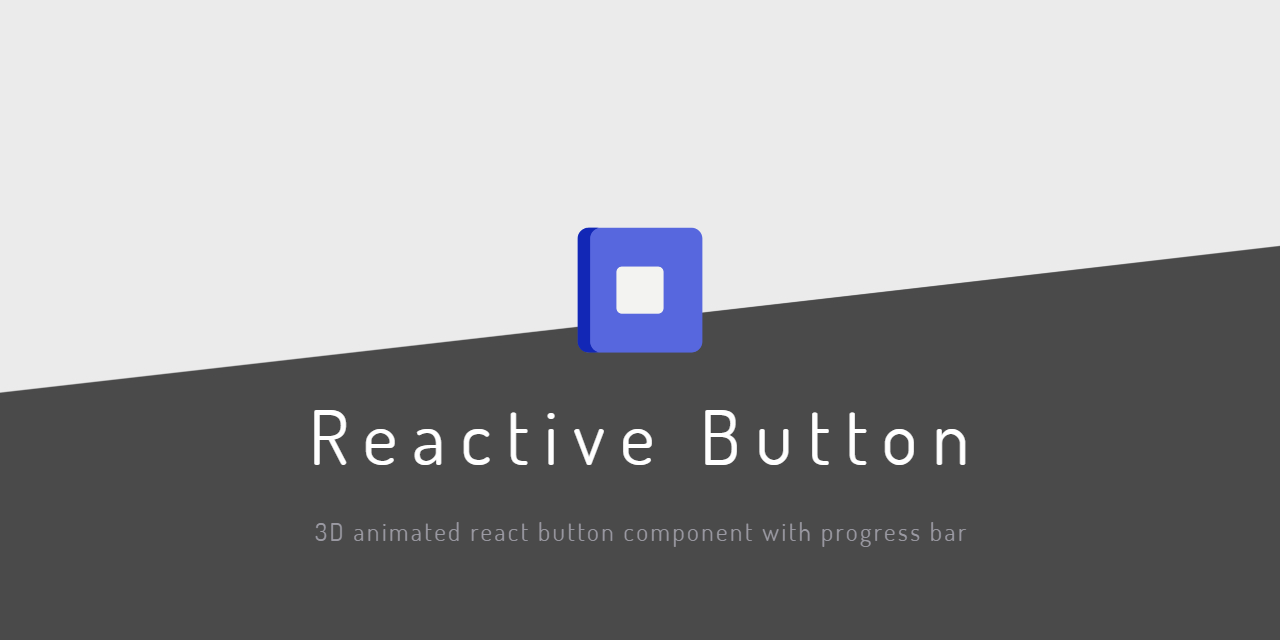 3D animated react button component with progress bar