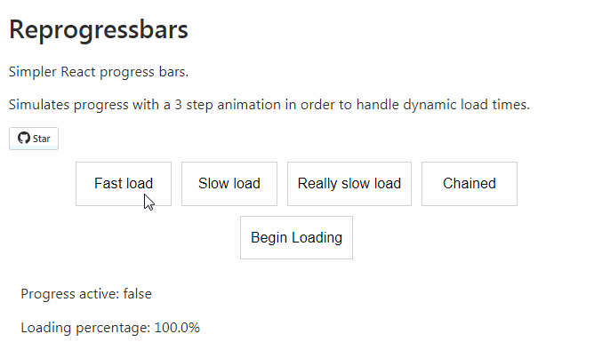 A Simple Progress Bar Library Built on React