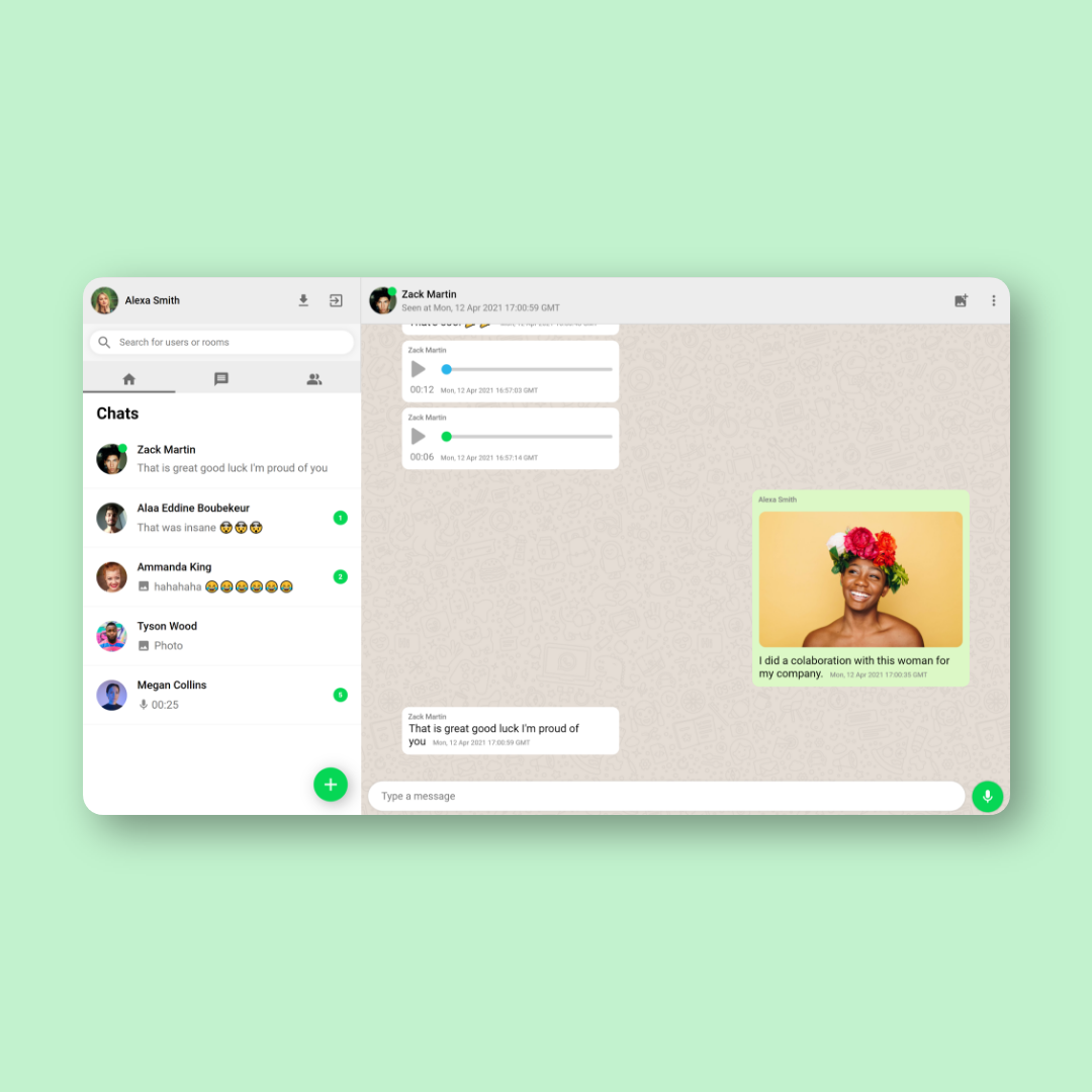 whatsapp web app clone