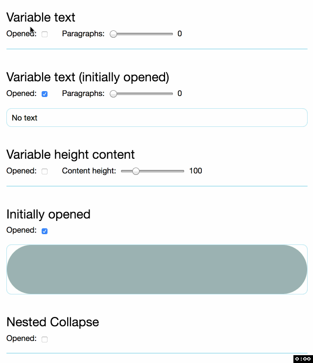 A React Component-wrapper for collapse animation for elements with variable  height