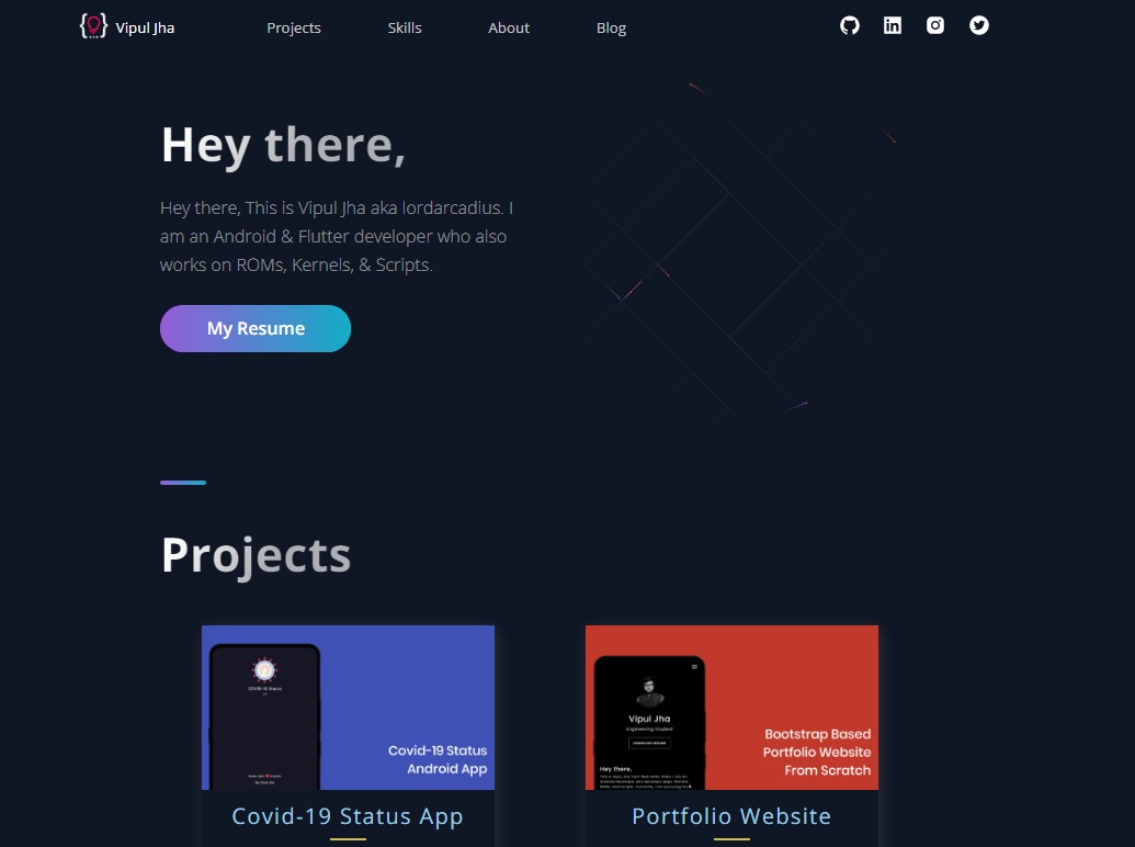 Nextjs Portfolio Template Free