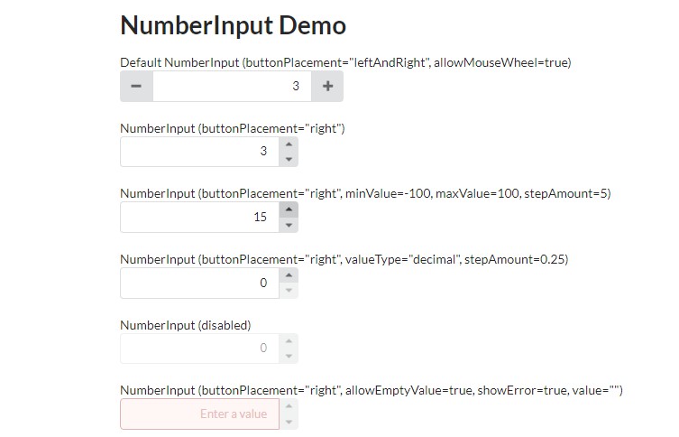 Numeric Input Control With Step Buttons For Semantic UI React