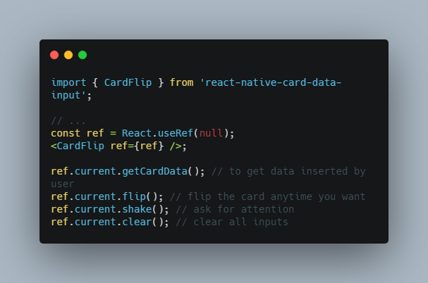 React Native Card Data Input