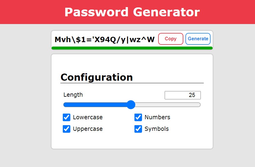 8 To 20 Characters Password Generator