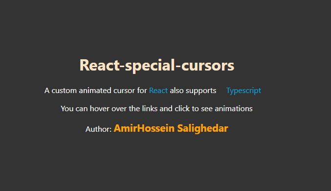 A React Custom able cursor that can decorate your site also your hand is open to manipulate the cursor with css