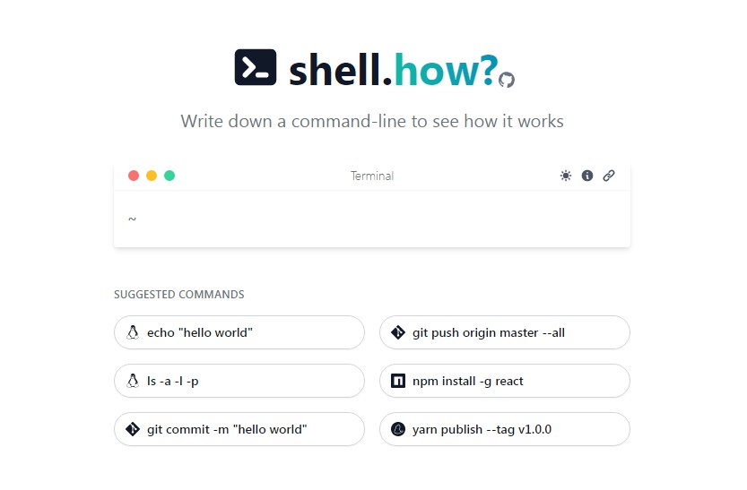 Write down a shell command-line to see how it works in details