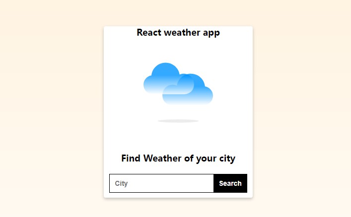 A Simple React Weather App