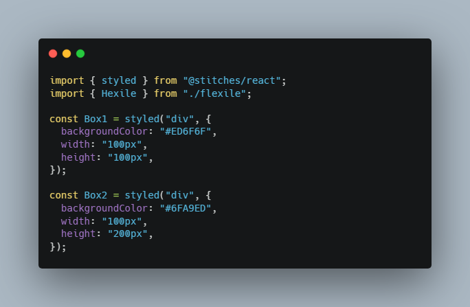 Easy Layout with Haechi Flexile, works with StitchesJS