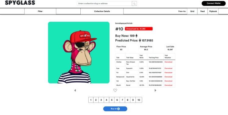 Spyglass - NFT curation tool featuring powerful real-time analytics and organizational tools built into a snappy UI