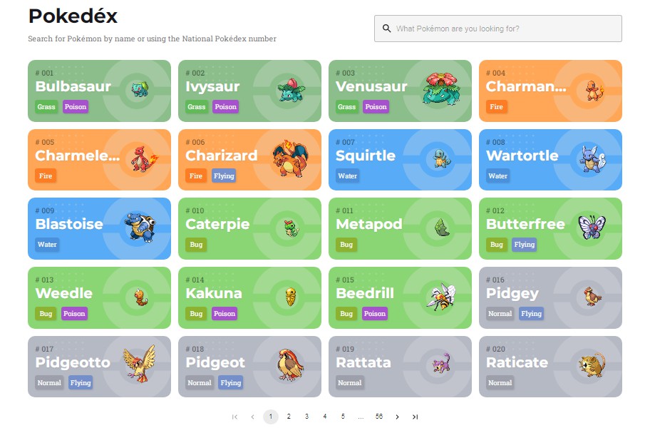 Pokedex - React.js Examples