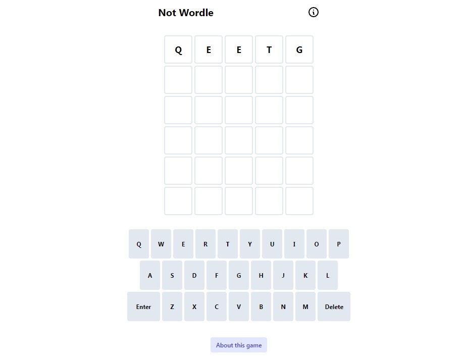 A clone of the popular game Wordle made using React, Typescript, and