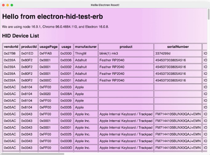 electron-hid-test-using-electron-react-boilerplate