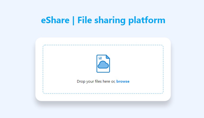 A file sharing service, where you can upload files and provide a ...