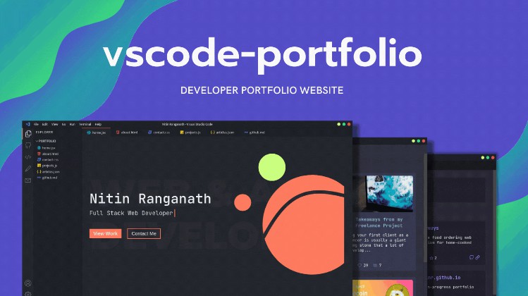 A VSCode themed developer portfolio built using Next.js