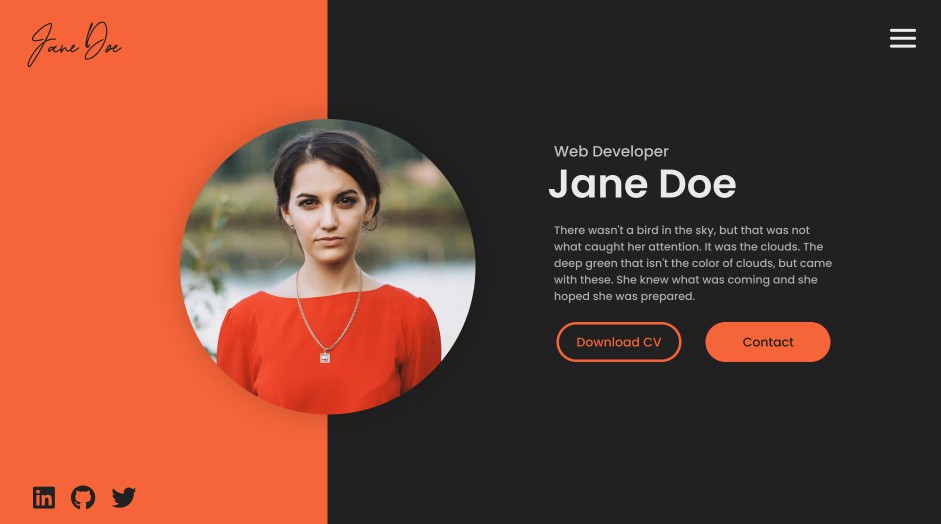 Developer Portfolio built with the help of a react template