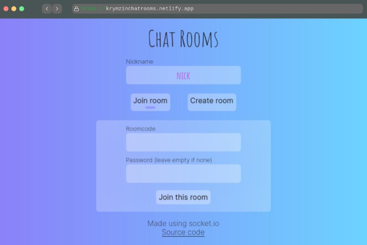 Chat Rooms Using Socket io And React