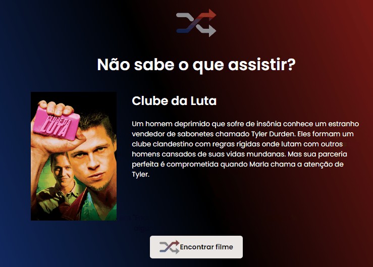 Challenge proposed by Rocketseat Discover of a random film generator