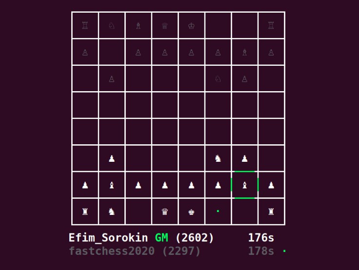 Continuously shows highrated ongoing blitz games from Lichess in your
