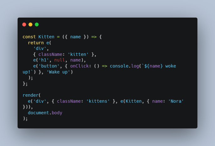A Simple JavaScript rendering library with a React-compatible API