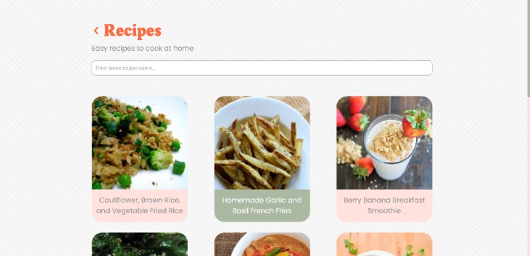 Recipes blog built with React.js