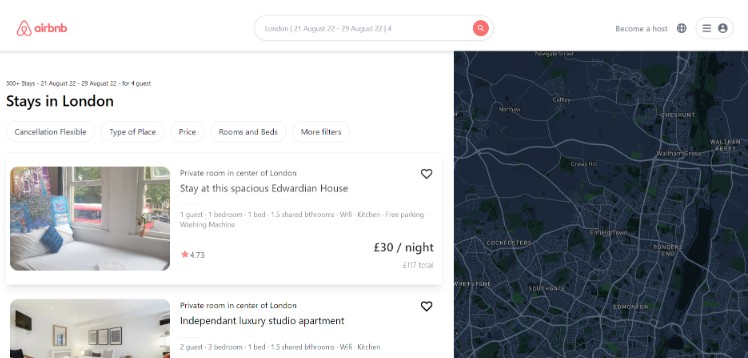 Airbnb With REACT.JS, Tailwind CSS, Maps